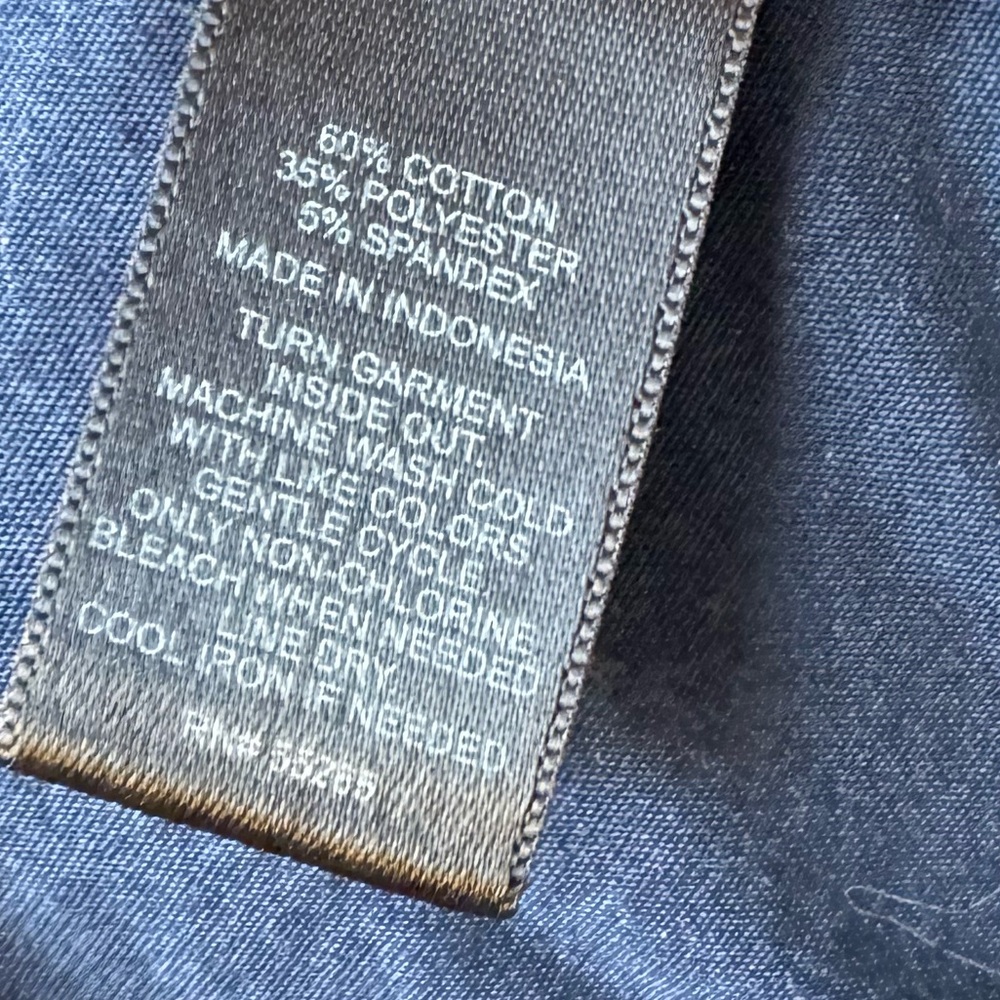 Express Medium Blue Button Polo - image 5